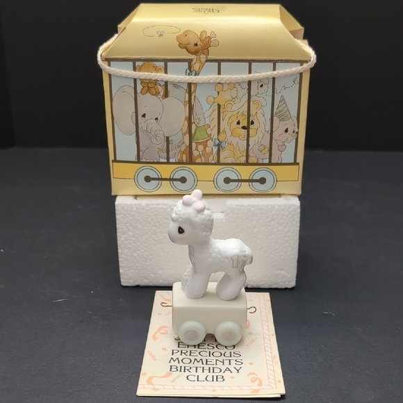VGT, Precious Moments 'Happy Birthday Little Lamb #1 Enesco All Aboard . - Picture 1 of 7